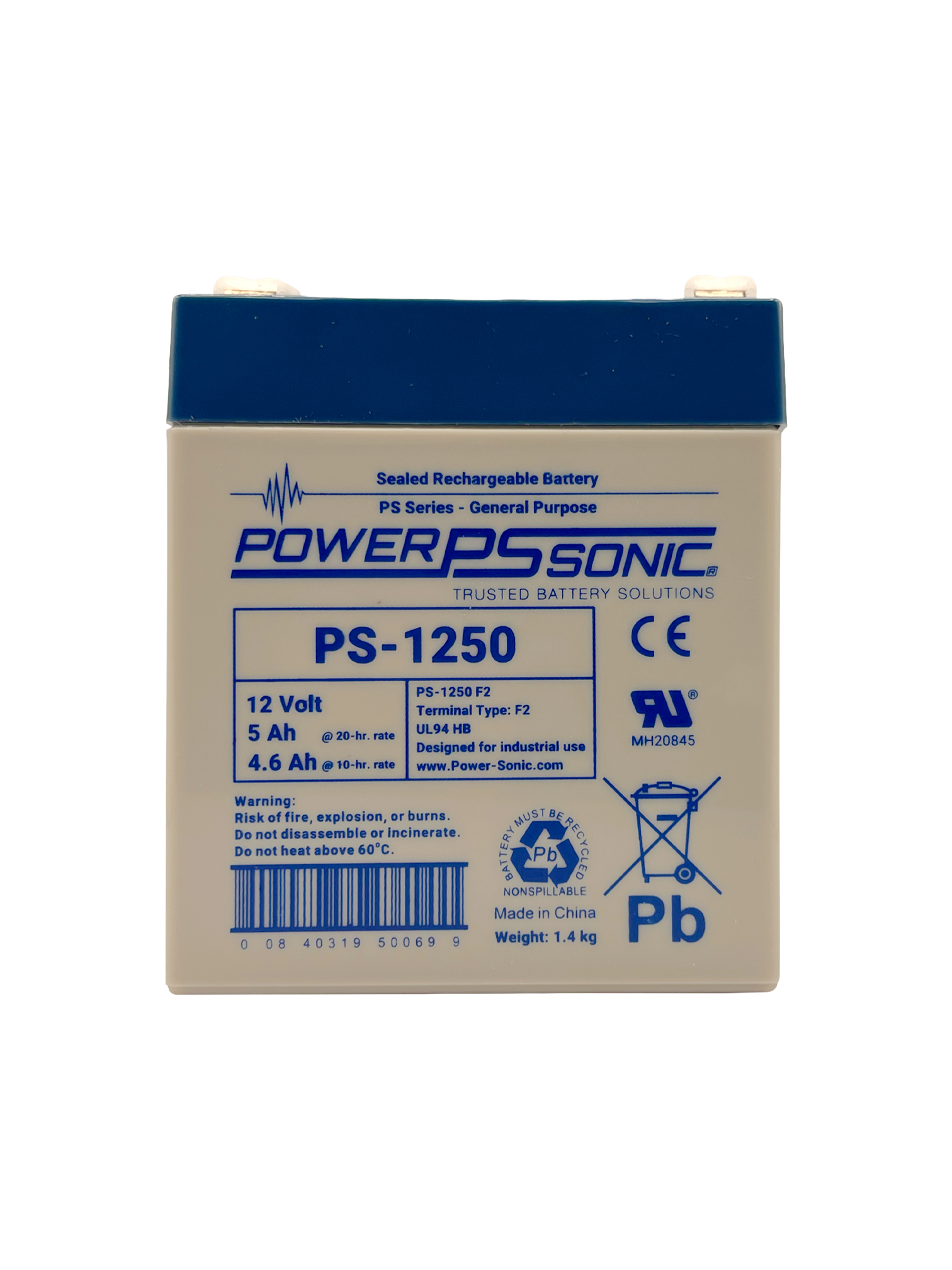 Power Sonic PS-1250 | 12V 5Ah/4.6Ah