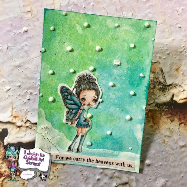 Thumbnail: Digital Stamp Sweetest Big Eye Fairy Girl Purdy Butterfly Image No. 164