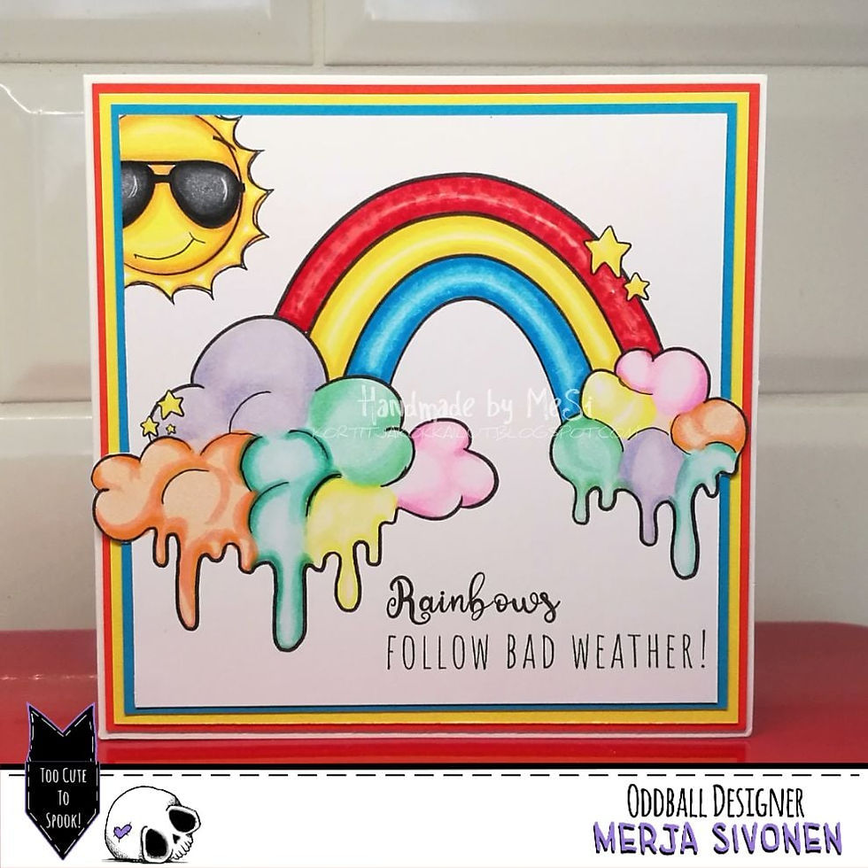 Thumbnail: CCC# 148 RAINBOWS DIGI STAMP Creepy Cute Chronicles