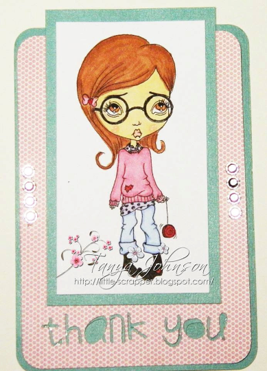 Thumbnail: Digital Stamp Cute Big Eye Girl w/ Glasses Paityn Image No. 77