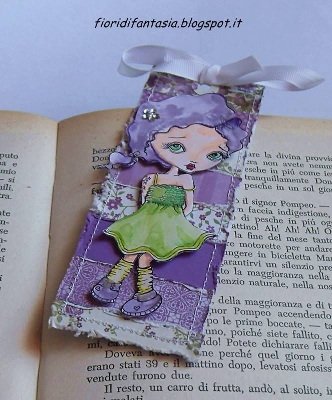 Thumbnail: Digital Download Printable Stamp Cute Whimsical Big Eye Girl Penelope Image No 3