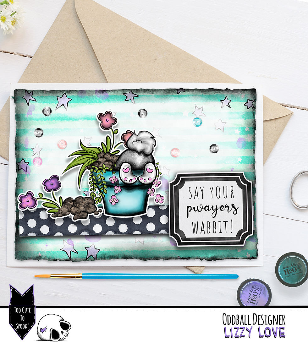Thumbnail: CCC# 147 BUNNY BUTT DIGI STAMP Creepy Cute Chronicles