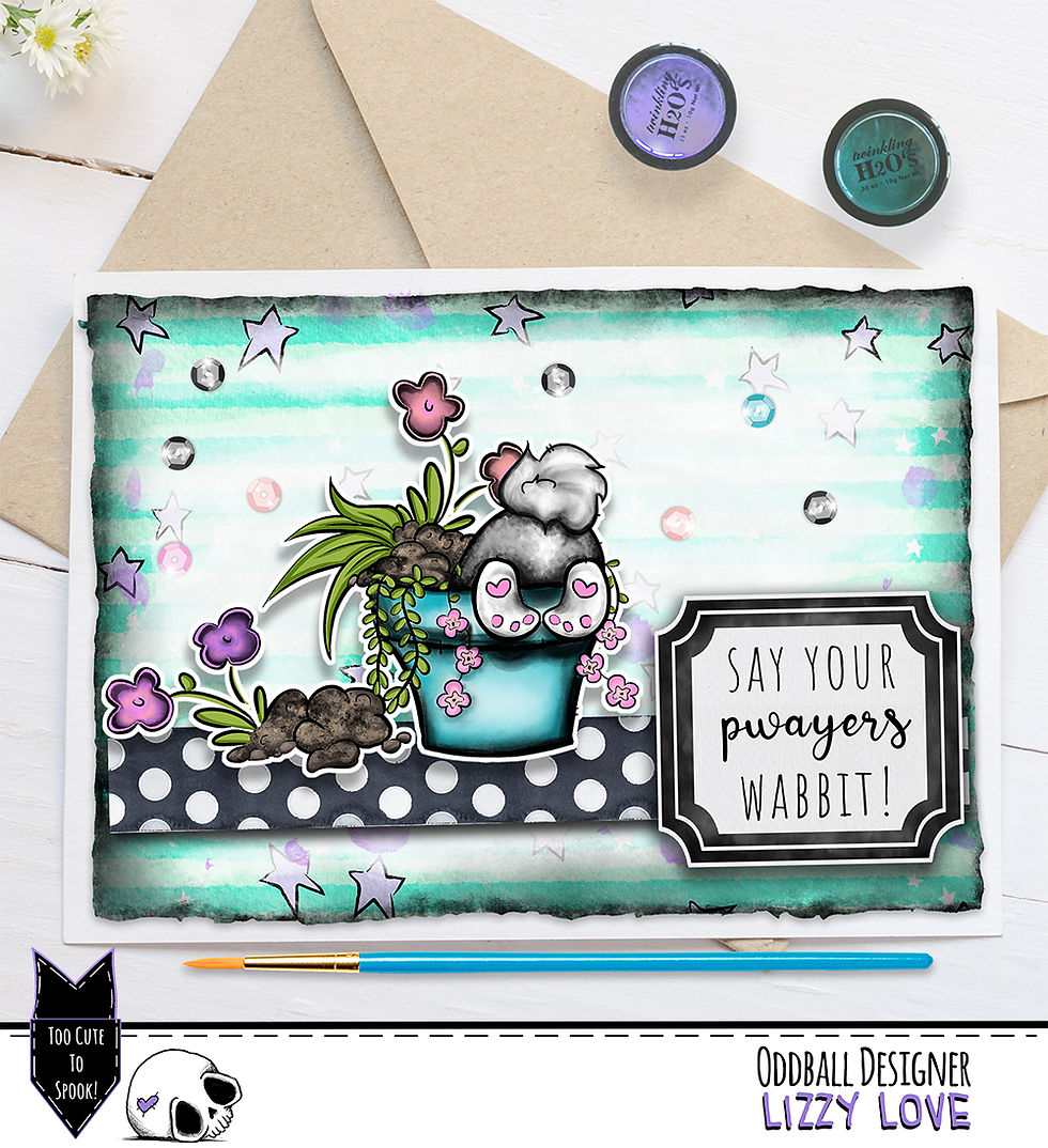 Thumbnail: CCC# 147 BUNNY BUTT DIGI STAMP Creepy Cute Chronicles