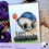 Thumbnail: Digi Stamp Creepy Cute Skull & Ball Cap Happy Horrors Balloon Image No 471