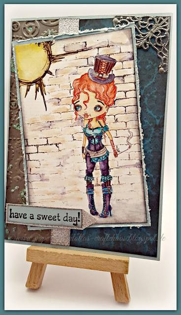 Thumbnail: Digital Stamp Steampunk Girl Scarlett "The Bat" Pelkington Image No. 251