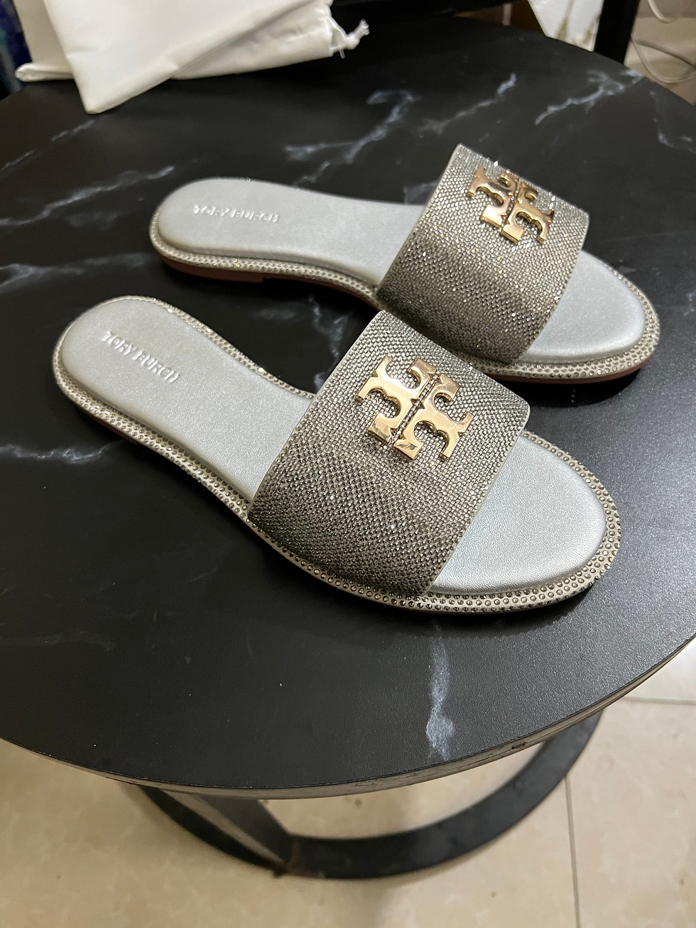 Thumbnail: TB bedazzled sandals 