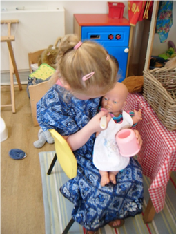 looking after baby