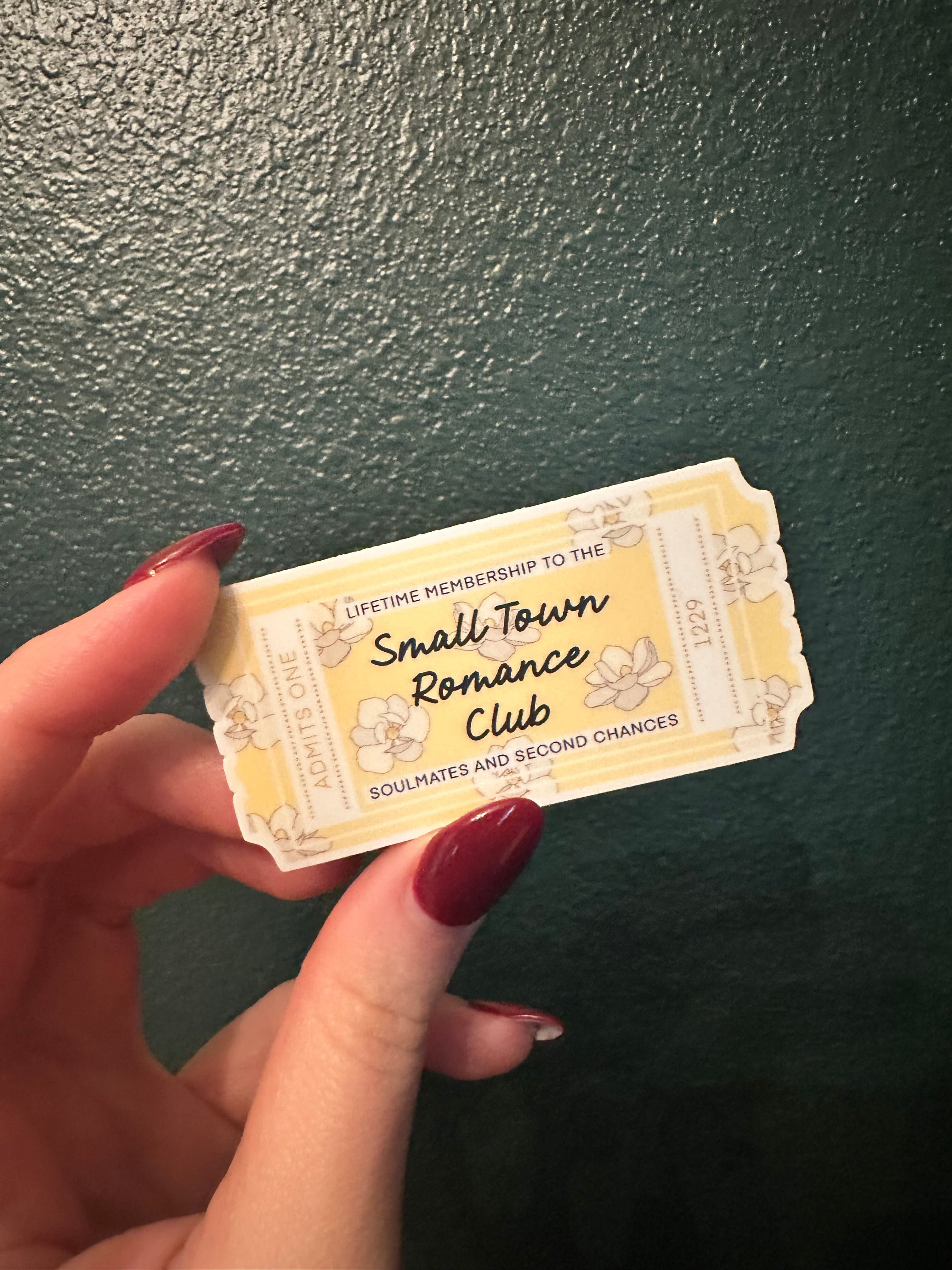 Small Town Romance Club Ticket Sticker