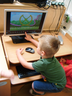 on the computer