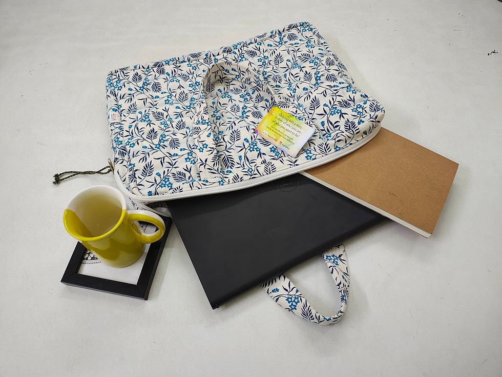 Cotton Laptop Sleeve - White #LS005