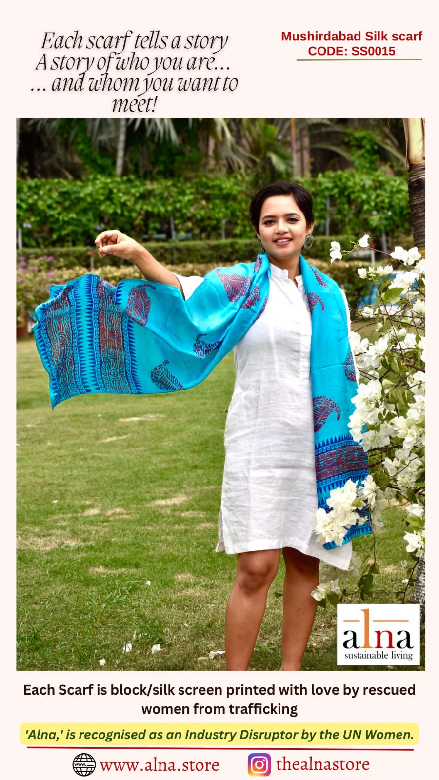 Murshidabad Silk Scarf #SS0015