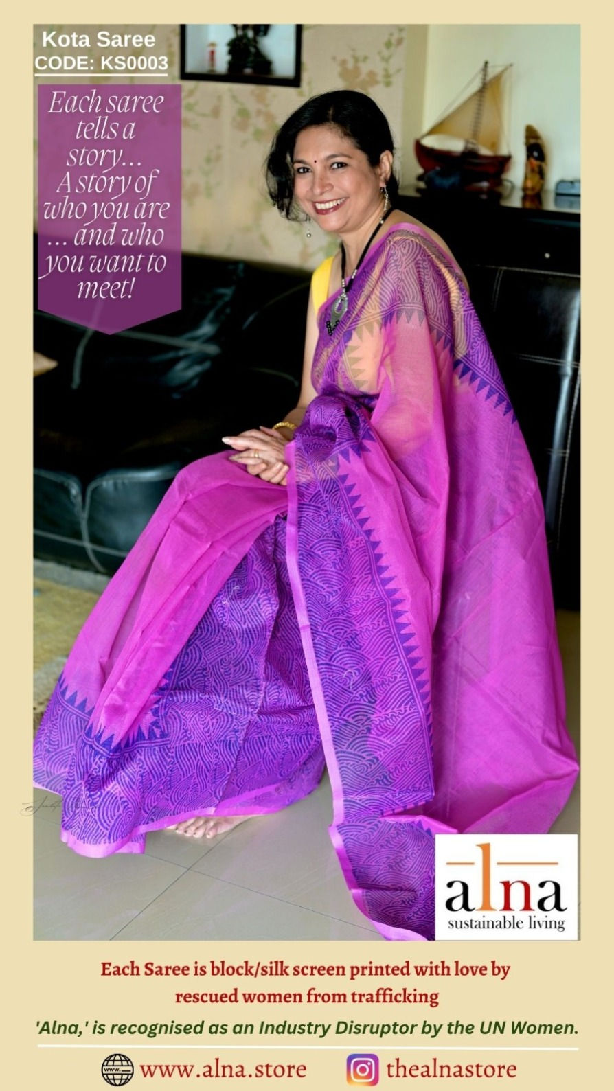 Printed Kota Saree For Women #KS0003