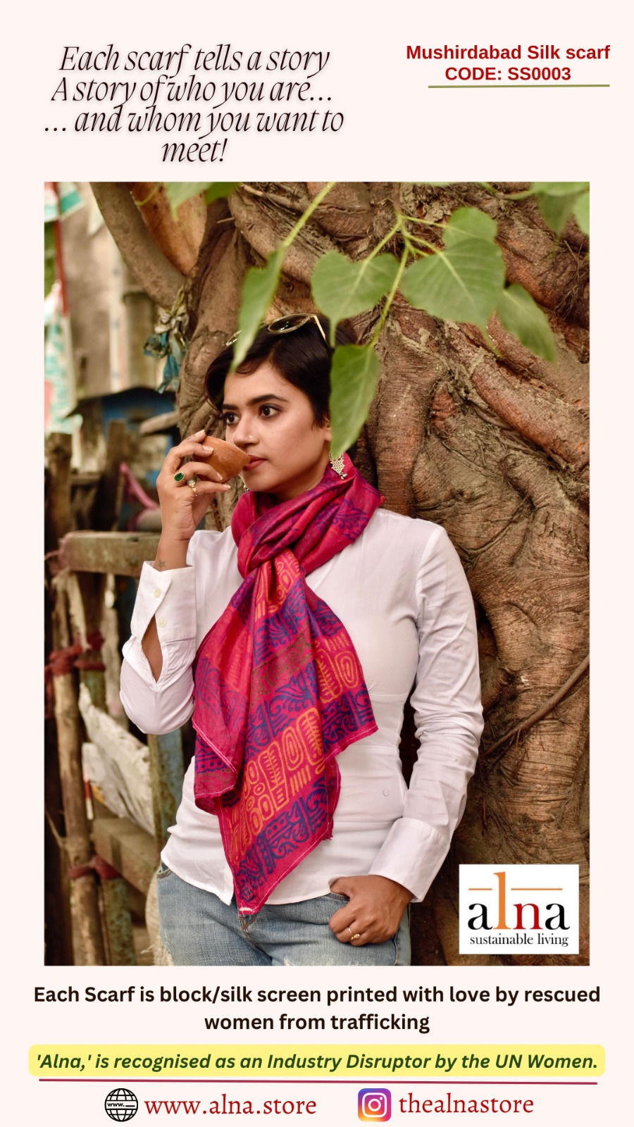 Murshidabad Silk Scarf #SS0003