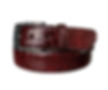 Thumbnail: Maroon Genuine Glossy Alligator Skin Golf Belt With a Black Belt Buckle