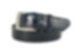 Thumbnail: Navy Blue Genuine Gloss Alligator Skin Golf Belt With a Silver Belt Buckle