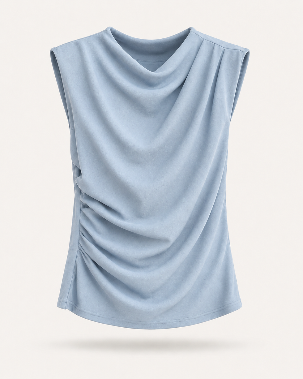 Miniatura: Blusa Mesh corrugada en costado