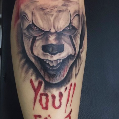 Pennywise Tattoo By Angel at Fine Ink Studios International Drive