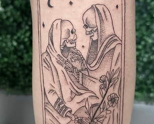 Tarot card Tattoo by Bones at Fine Ink Oviedo
