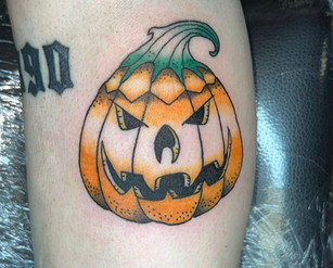 Pumpkin Tattoo by Taryn at Fine Ink Studios