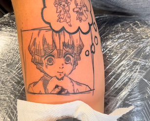 Anime panel  Tattoo by Casey at Fine Ink Oviedo