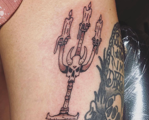 Candle Tattoo by Taryn at Fine Ink Studios