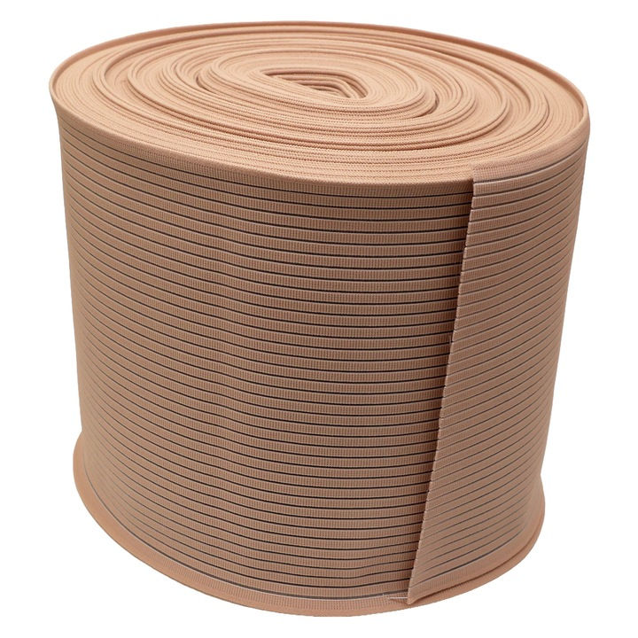 Miniatură: Elastic Pasmatex DAMON cu latime de 27mm, culoare bej, lungime 5m