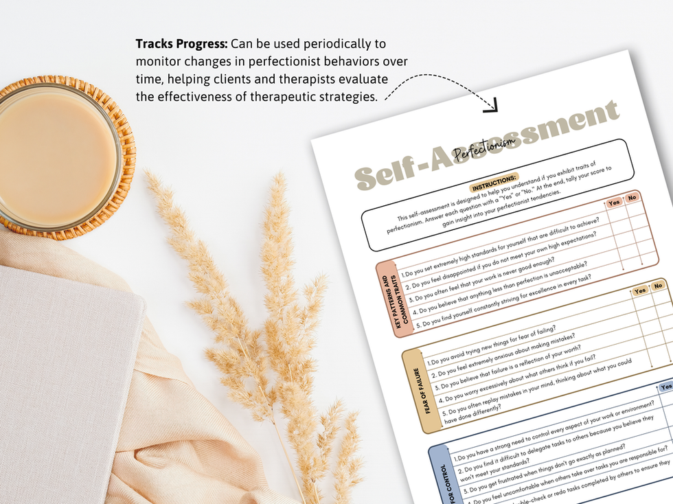 Self-assessment to track perfectionist behaviors