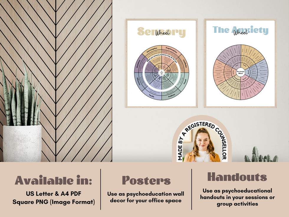 Sensory and emotional regulation posters for teen conflict worksheets