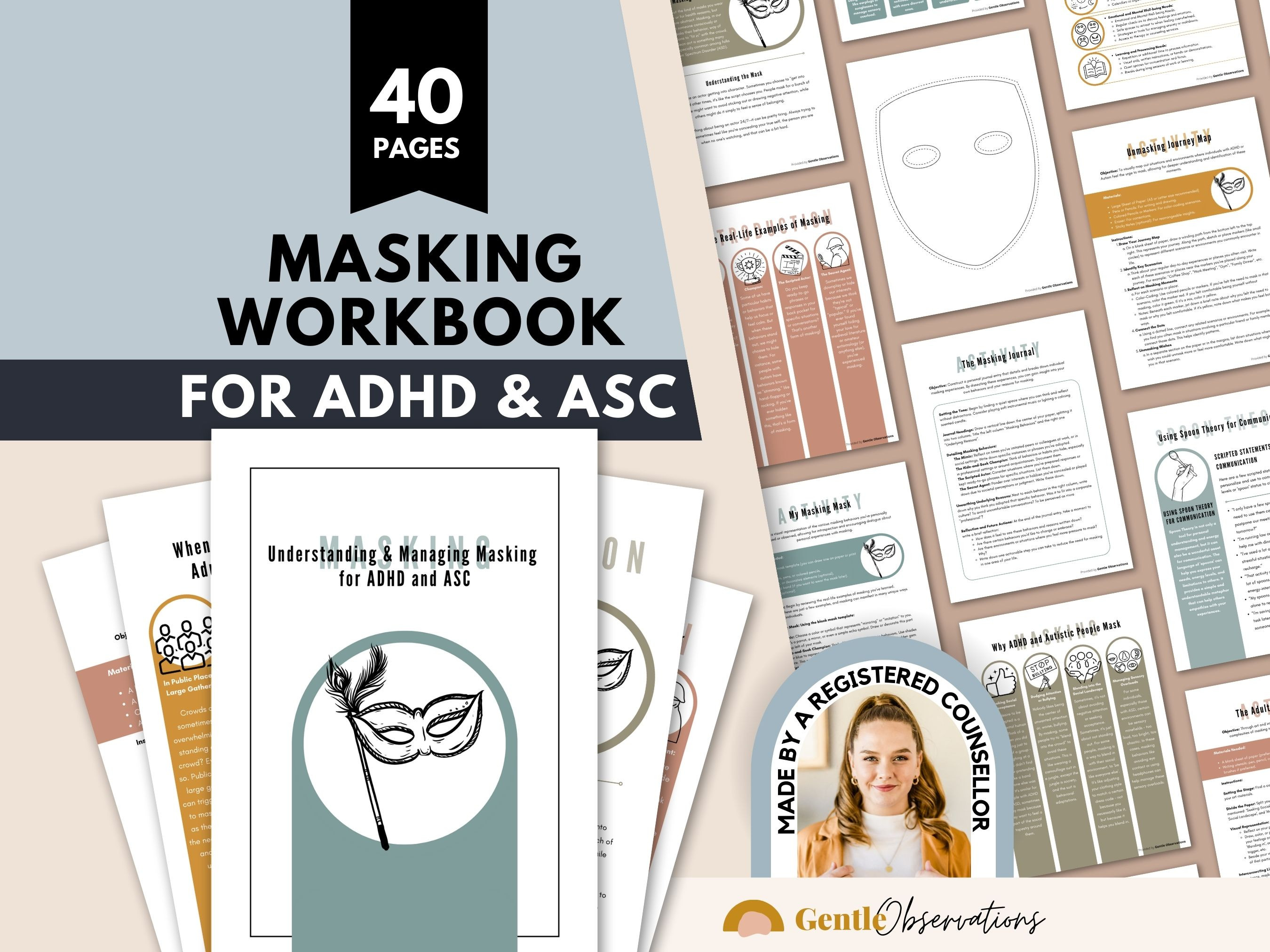 Masking Workbook for ADHD & ASC Teens and Adults