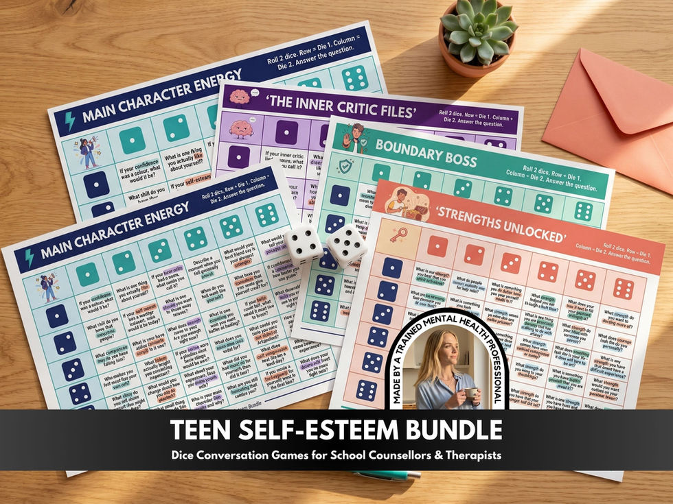 Teen Self-Esteem Bundle dice conversation games