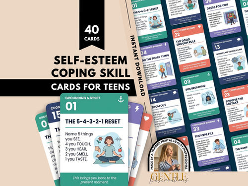 Coping Skills Cards for Teens (Printable PDF)