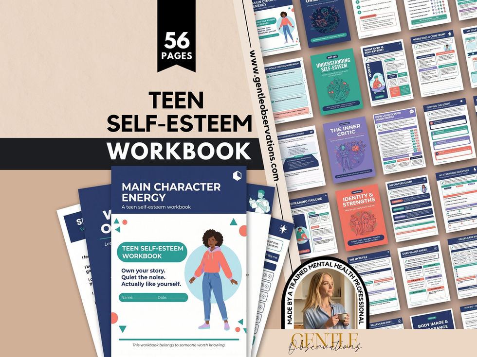 Teen Self-Esteem Workbook, 56 pages