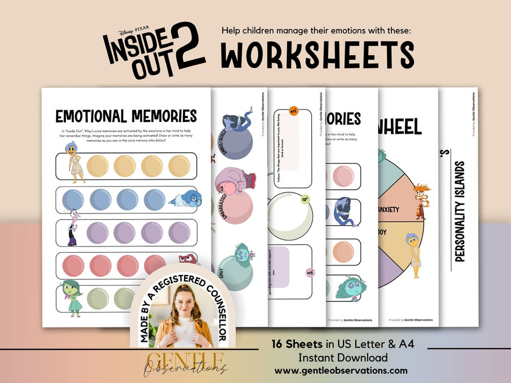 Inside Out 2 Worksheet Bundle