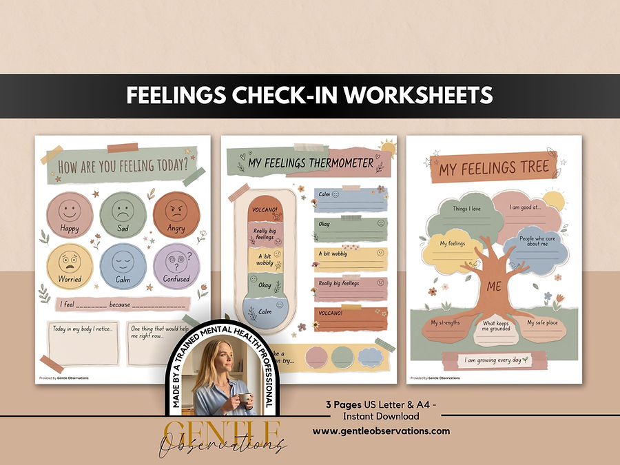 Feelings Check-in Worksheets