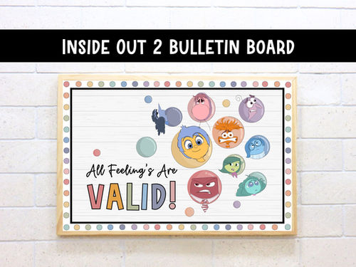Inside Out 2: Classroom or School Counseling Bulletin Board