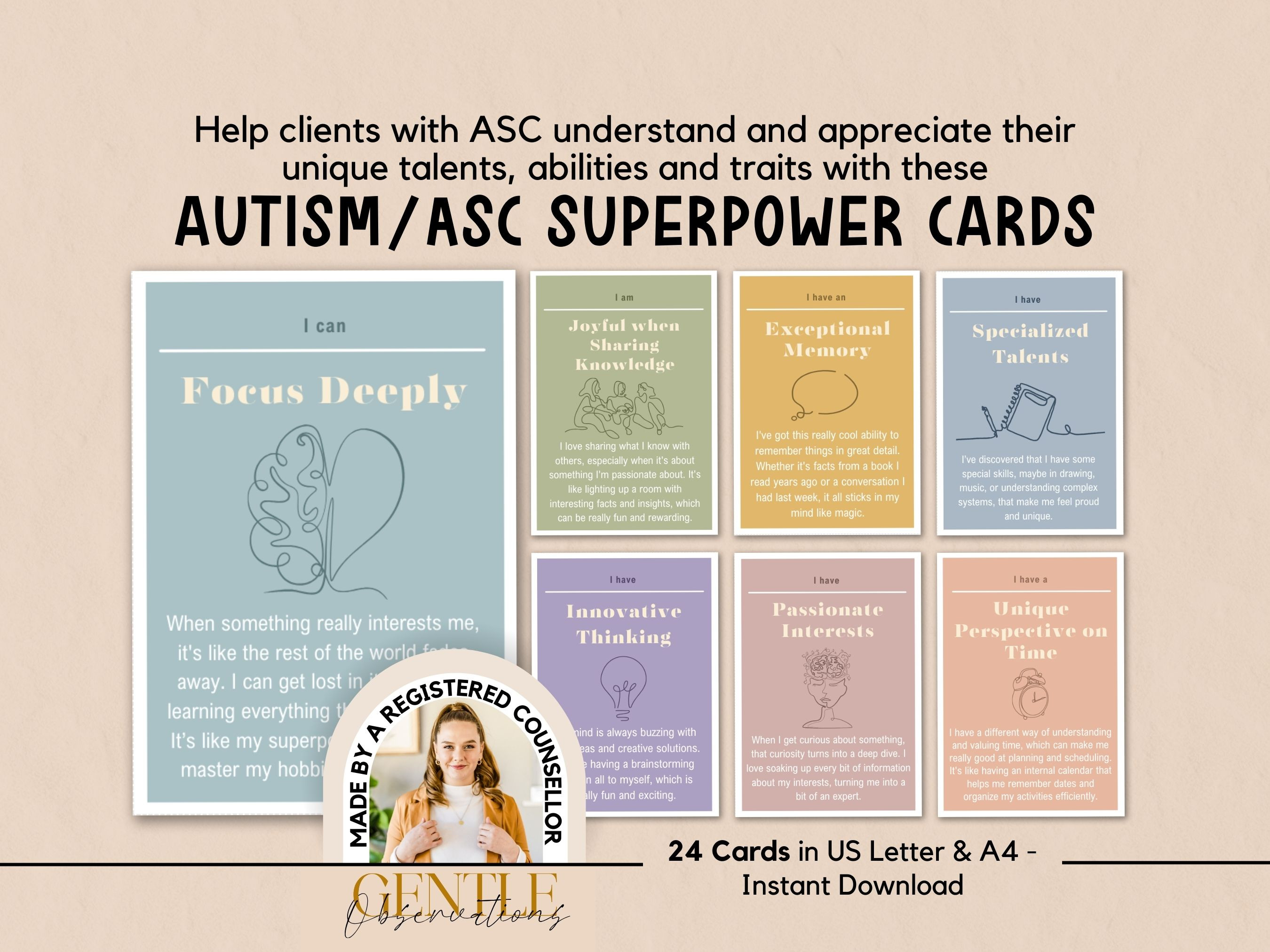 Autism/ASC Superpower Cards for Teens