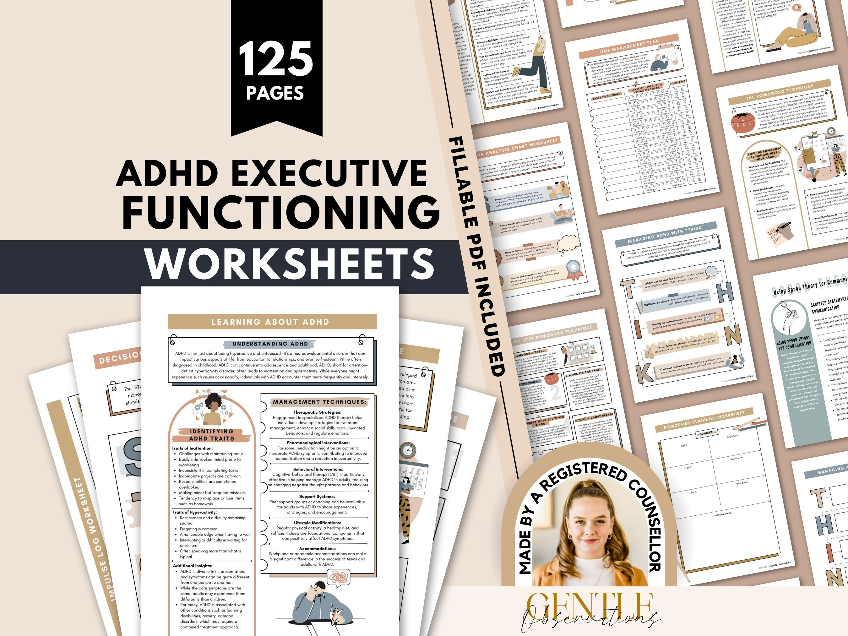 Executive Functioning ADHD Workbook for Adults & Teens