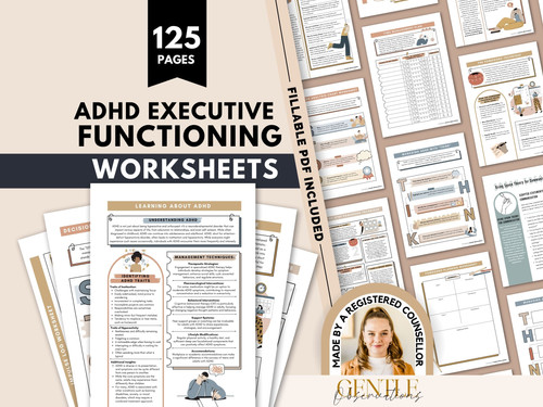 Executive Functioning ADHD Workbook for Adults & Teens | Gentle ...