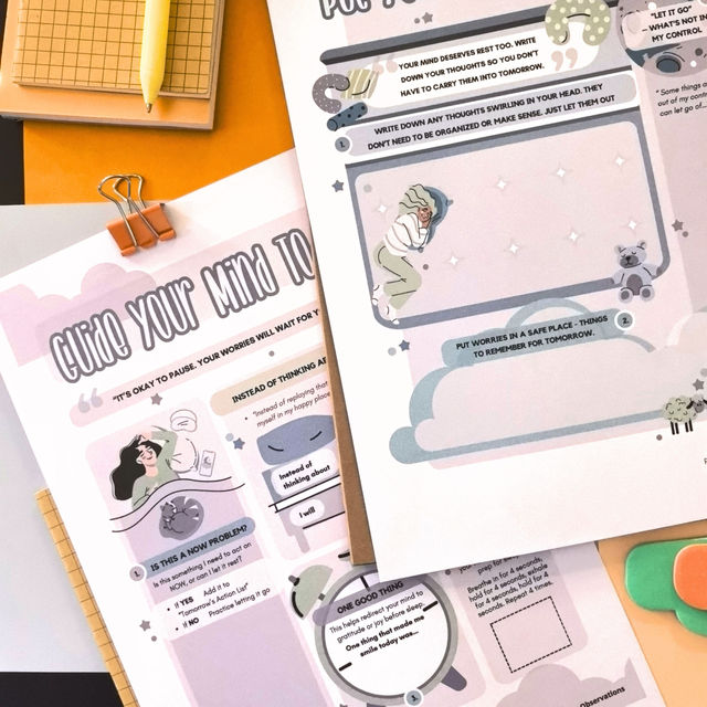 Bed Time Brain Dump Sheets