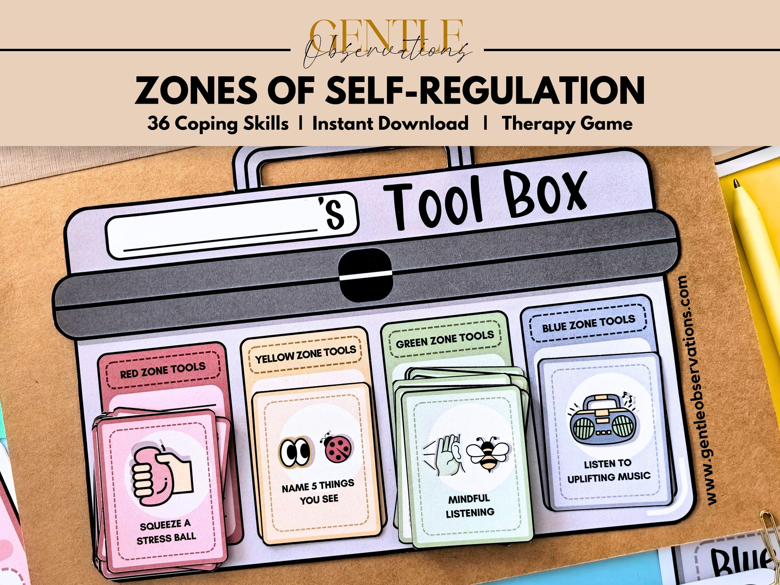 Zones Of Self-Regulation Coping Skill Toolbox