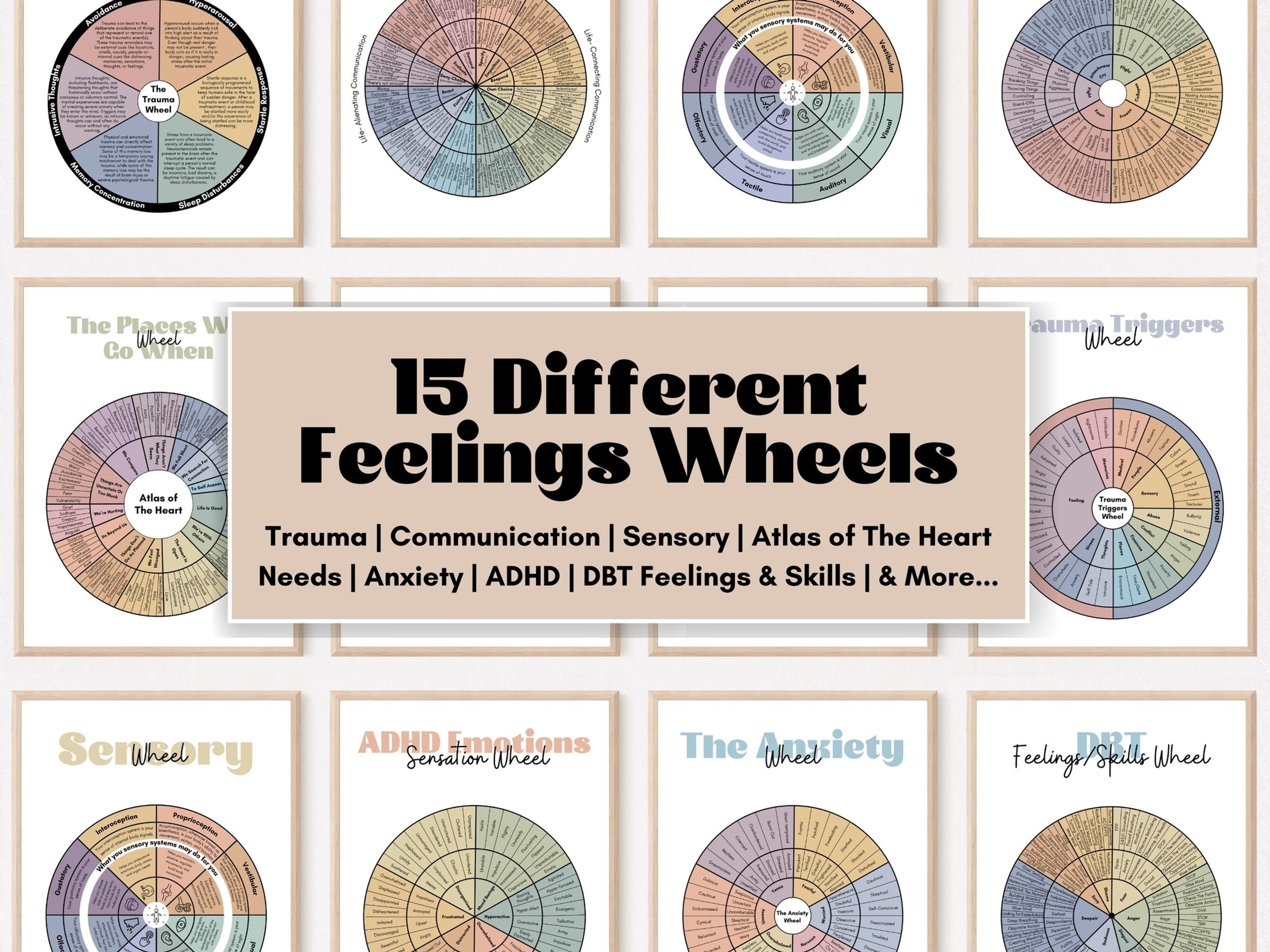 15 Wheel Poster & Psychoeducation Tools