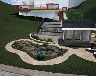 Custom paver patio and landscape design in Santa Cruz Mountains