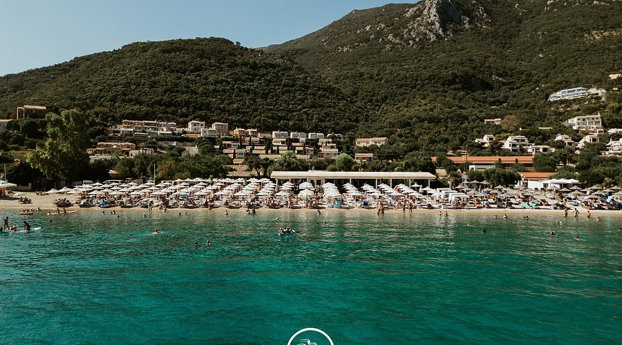 Verde Blu beach bar and restaurant on Barbati Beach, Corfu