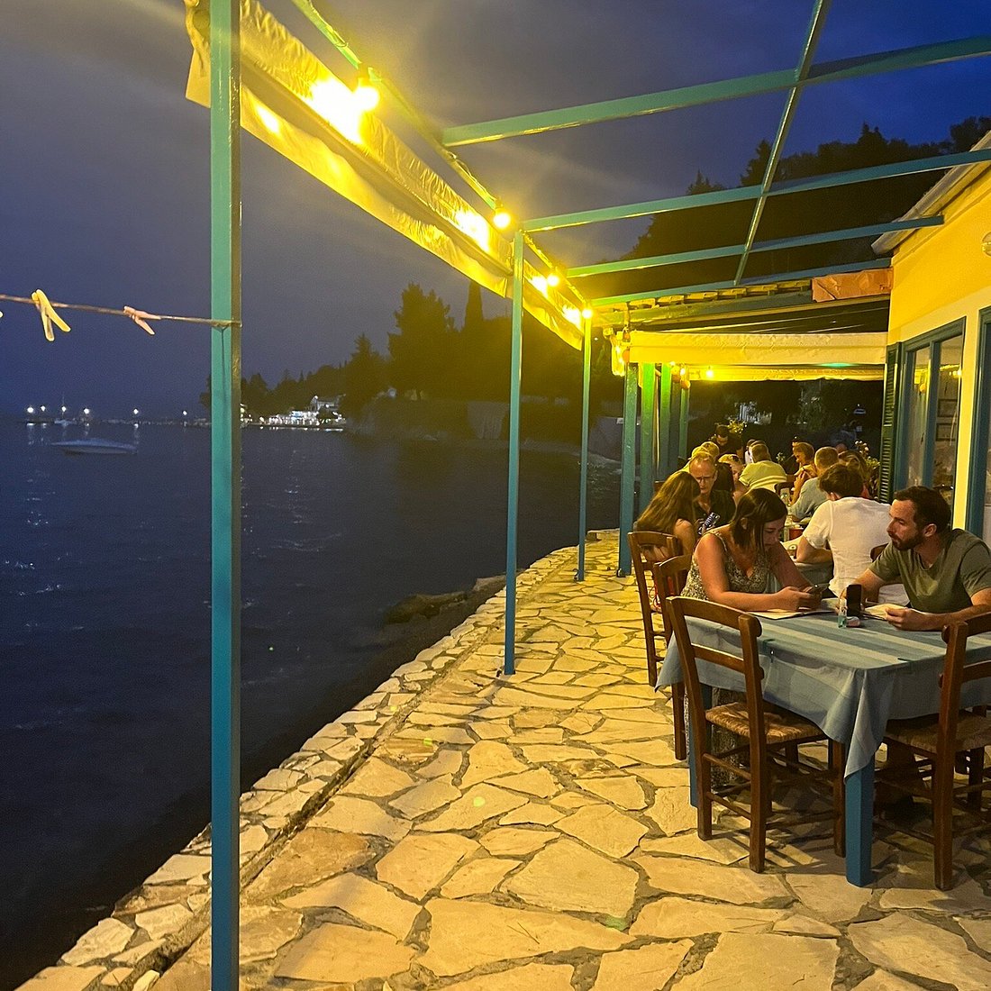 Taverna Potamaki beside the sea in Boukari, Corfu