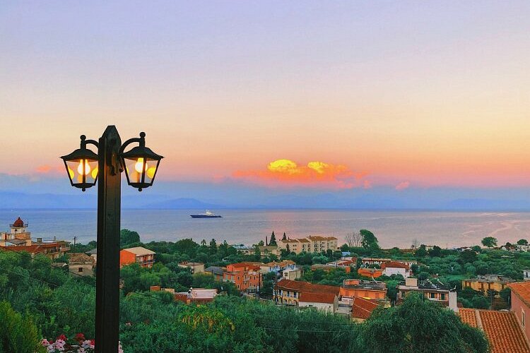 Bella Vista Taverna terrace in Moraitika, Corfu
