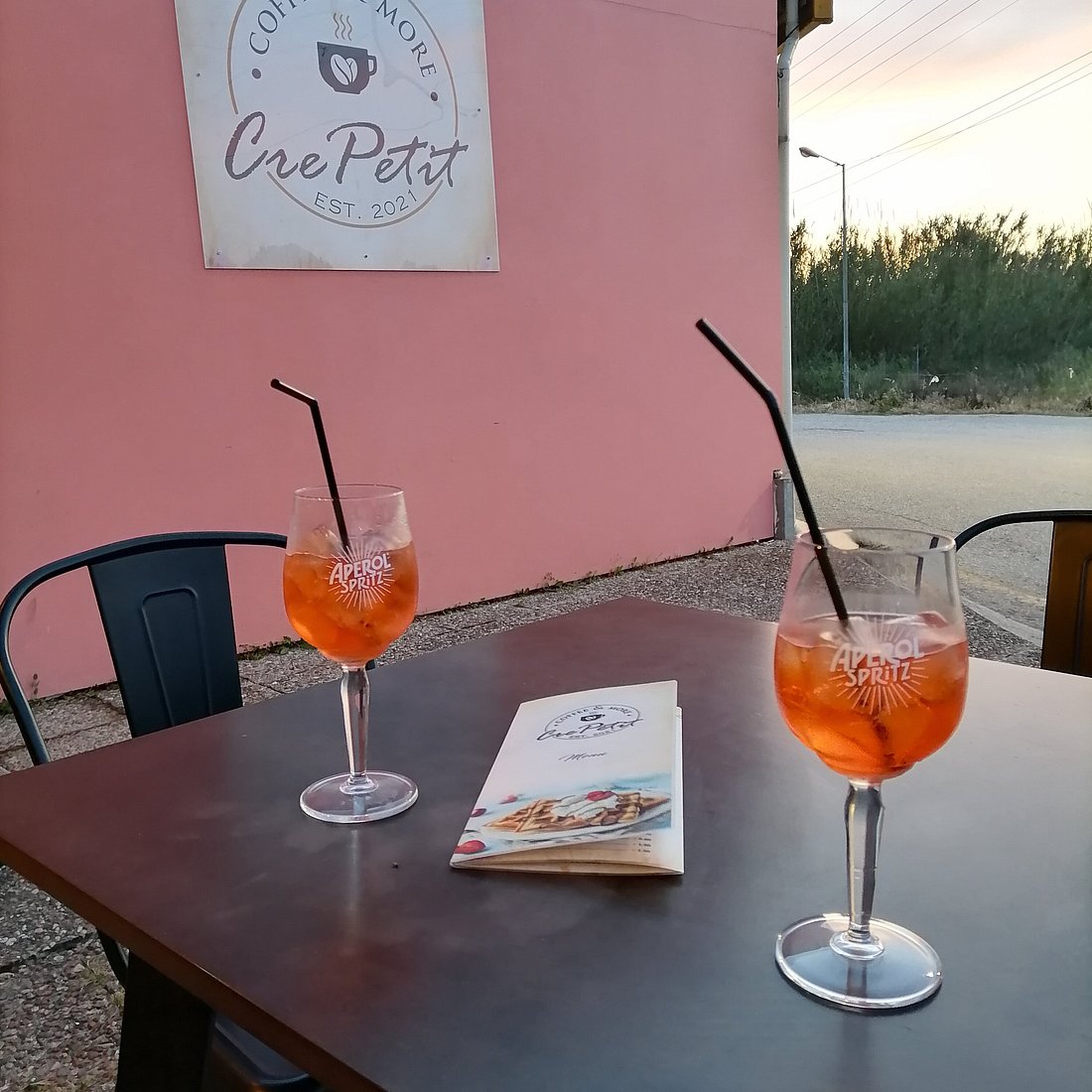 Aperol at Crepetit Coffee & More in Agios Stefanos, Corfu