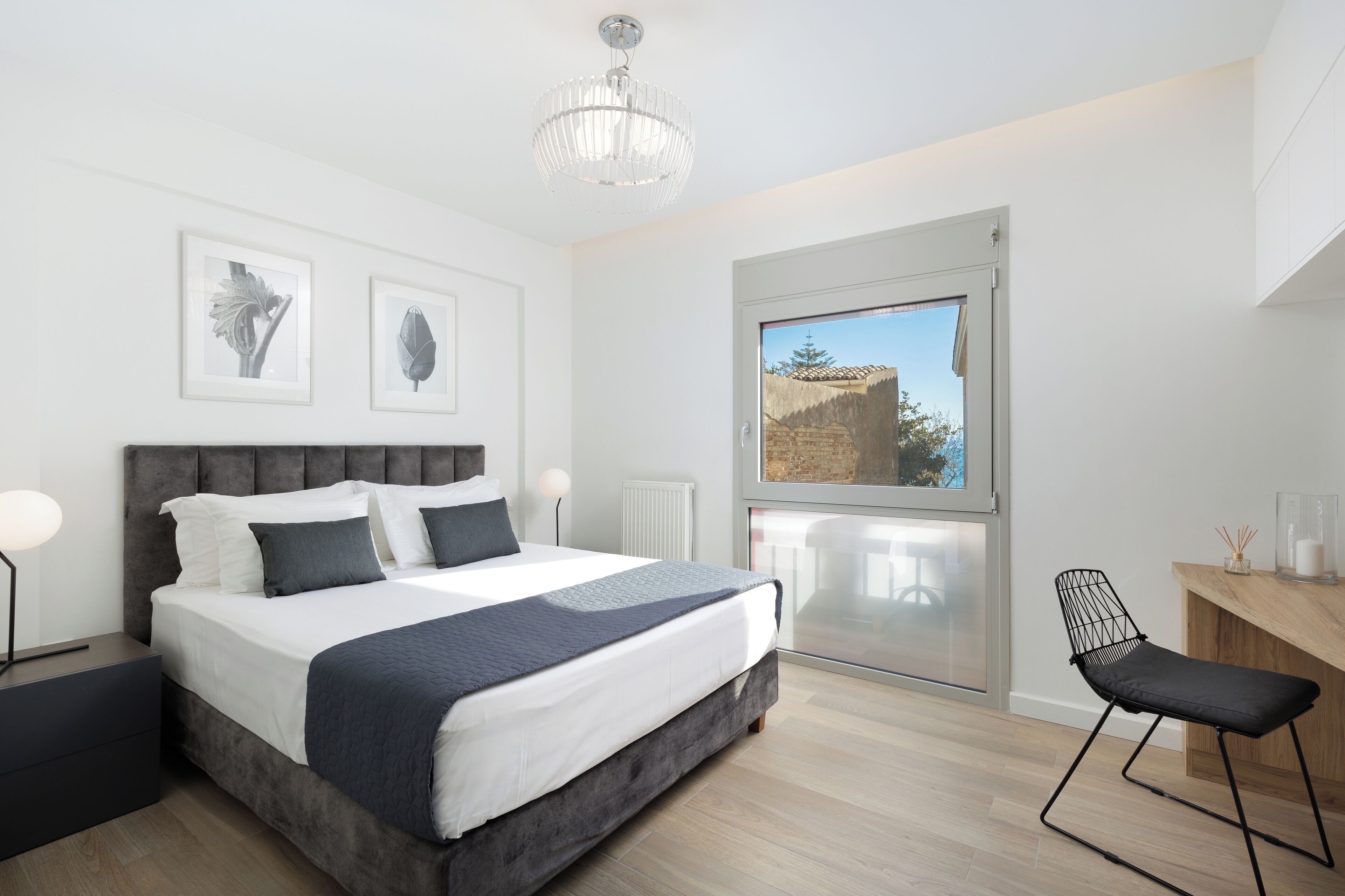 Bedroom at A Luxury Retreat by Konnect one-bedroom apartment in Corfu Town