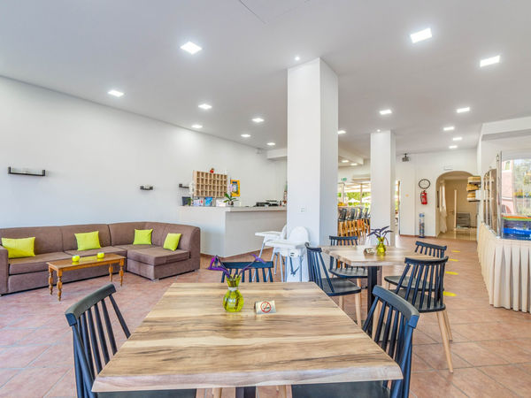 Lounge and reception area at Angela Hotel & Apartments in Gouvia