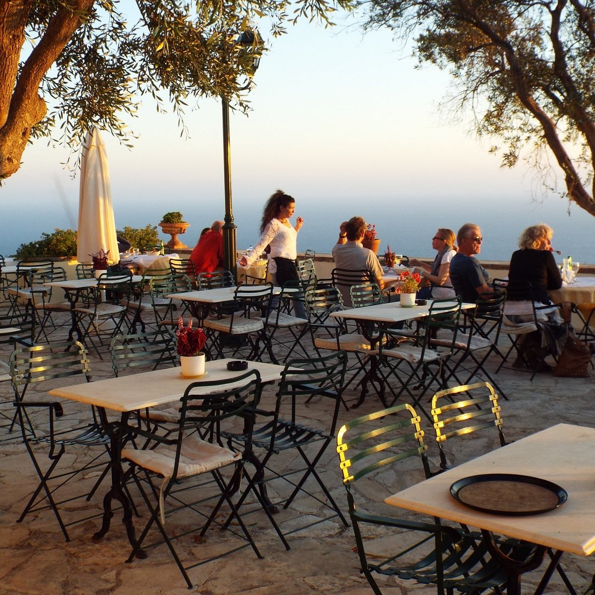 Sunset Cafe Bar Restaurant terrace in Pelekas, Corfu