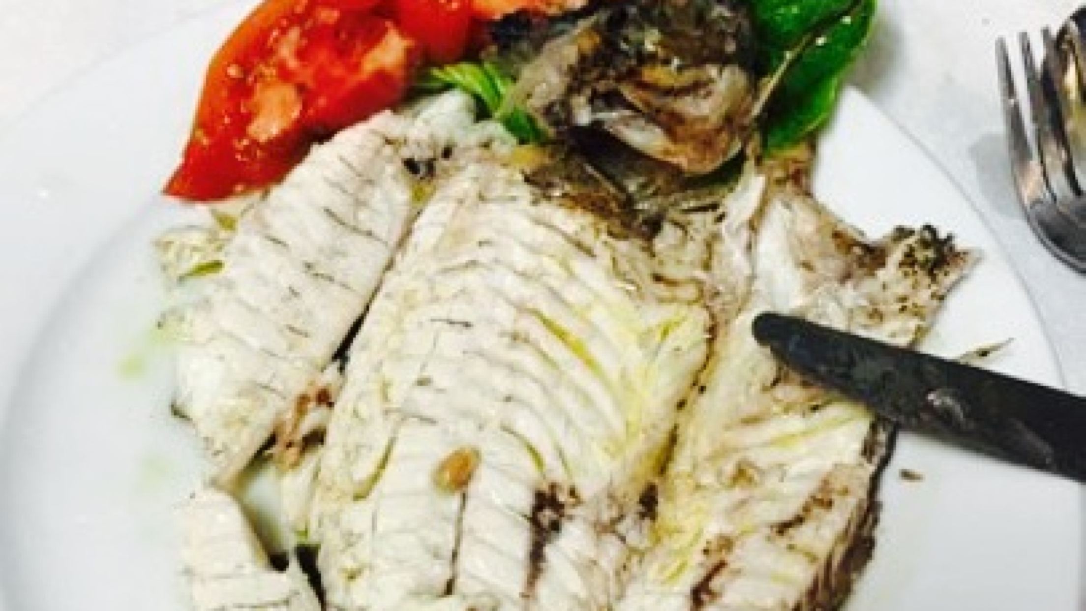 Grilled fresh fish at Gerekos Fish Taverna in Kontokali, Corfu